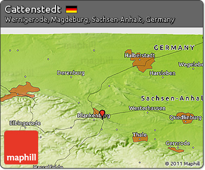 Physical 3D Map of Cattenstedt