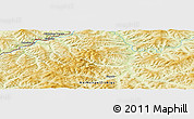 Physical Panoramic Map of the area around 51° 43' 18" N, 120° 46' 30" E