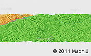 Political Panoramic Map of the area around 51° 43' 18" N, 120° 46' 30" E
