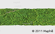 Satellite Panoramic Map of the area around 51° 43' 18" N, 120° 46' 30" E