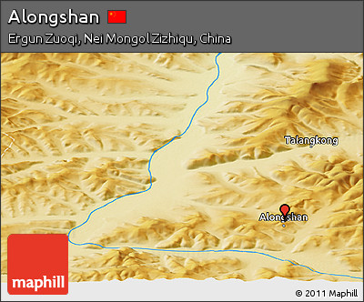 Physical Panoramic Map of Alongshan