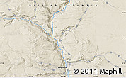 Shaded Relief Map of the area around 51° 43' 18" N, 122° 19' 29" W