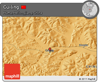 Political 3D Map of Cuiling