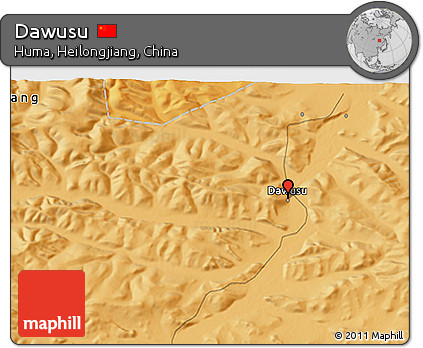 Political 3D Map of Dawusu
