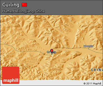 Political 3D Map of Cuiling