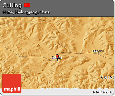 Political 3D Map of Cuiling