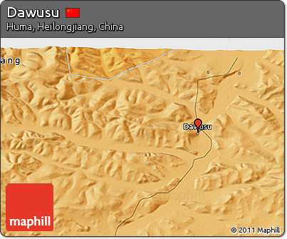 Political 3D Map of Dawusu