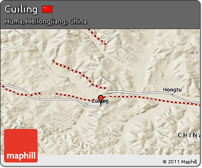 Shaded Relief 3D Map of Cuiling
