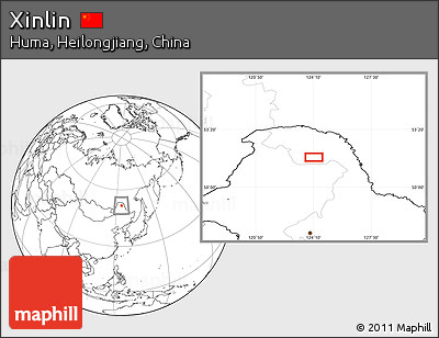 Blank Location Map of Xinlin