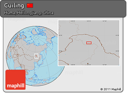 Gray Location Map of Cuiling