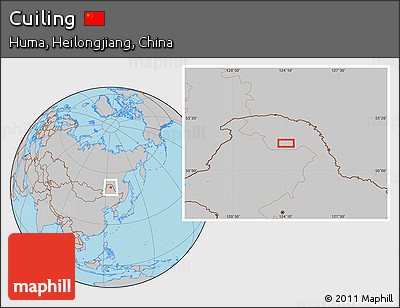 Gray Location Map of Cuiling