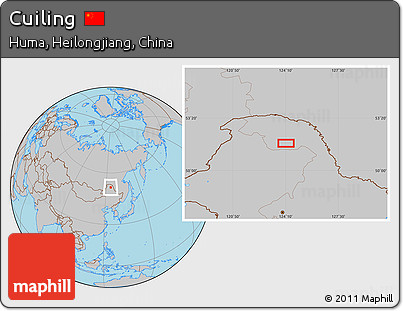 Gray Location Map of Cuiling