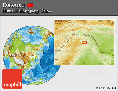 Physical Location Map of Dawusu