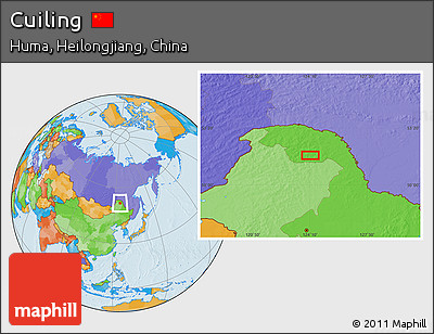 Political Location Map of Cuiling