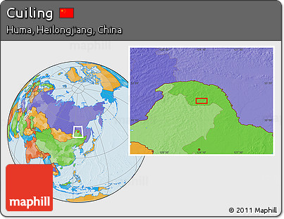 Political Location Map of Cuiling
