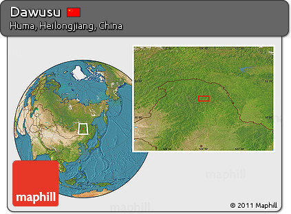 Satellite Location Map of Dawusu