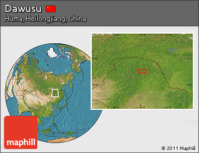 Satellite Location Map of Dawusu