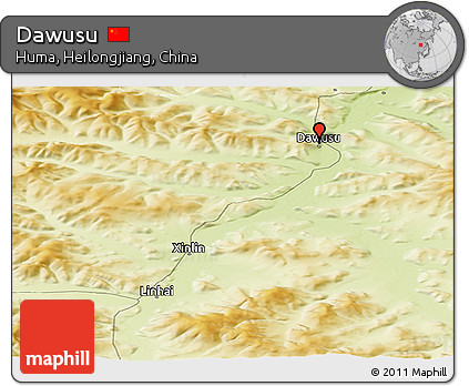 Physical Panoramic Map of Dawusu