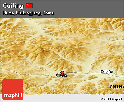 Physical Panoramic Map of Cuiling