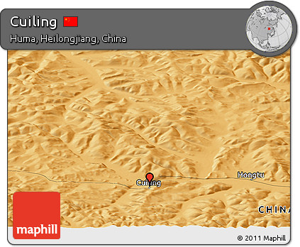 Political Panoramic Map of Cuiling