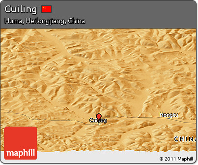 Political Panoramic Map of Cuiling