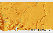 Political 3D Map of the area around 51° 43' 18" N, 124° 1' 30" W