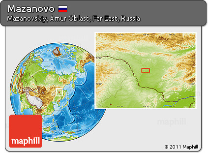 Physical Location Map of Mazanovo
