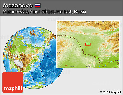 Physical Location Map of Mazanovo
