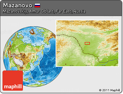 Physical Location Map of Mazanovo