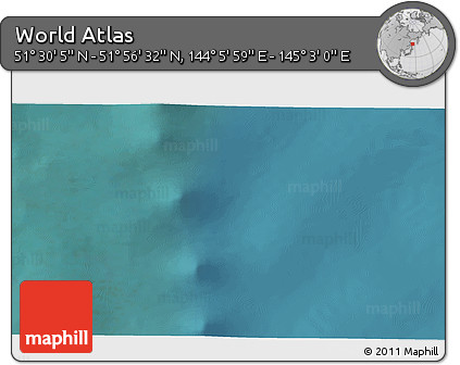 Satellite 3D Map of the Area around 51° 43' 18" N, 144° 34' 29" E