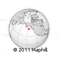 Outline Map of the Area around 51° 43' 18" N, 144° 25' 30" W, rectangular outline