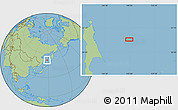Savanna Style Location Map of the area around 51° 43' 18" N, 147° 58' 29" E