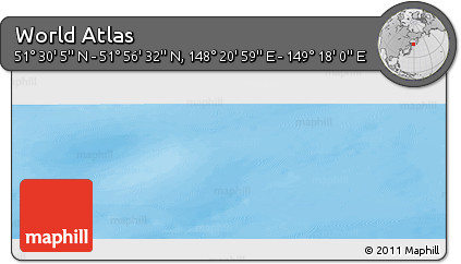 Physical Panoramic Map of the Area around 51° 43' 18" N, 148° 49' 29" E