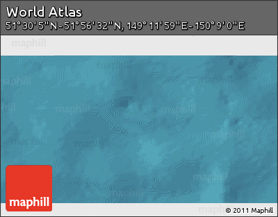 Satellite 3D Map of the Area around 51° 43' 18" N, 149° 40' 30" E