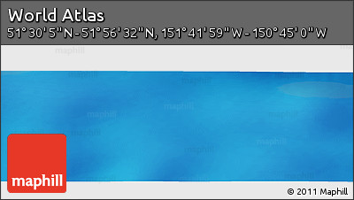 Physical Panoramic Map of the Area around 51° 43' 18" N, 151° 13' 29" W