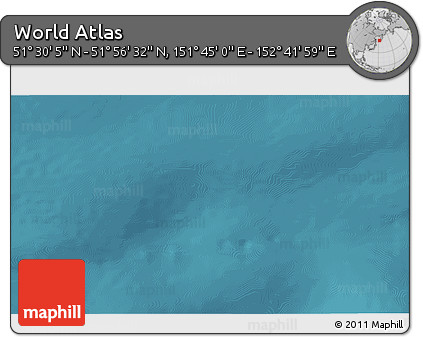 Satellite 3D Map of the Area around 51° 43' 18" N, 152° 13' 29" E