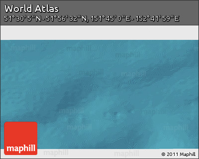 Satellite 3D Map of the Area around 51° 43' 18" N, 152° 13' 29" E