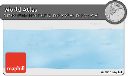 Physical Panoramic Map of the Area around 51° 43' 18" N, 155° 37' 30" E