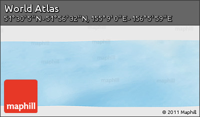 Physical Panoramic Map of the Area around 51° 43' 18" N, 155° 37' 30" E