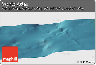 Satellite Panoramic Map of the Area around 51° 43' 18" N, 15° 13' 29" W