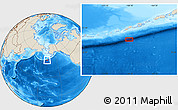 Shaded Relief Location Map of the area around 51° 43' 18" N, 168° 13' 29" W