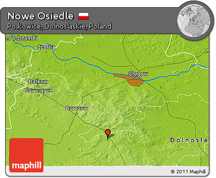 Physical 3D Map of Nowe Osiedle