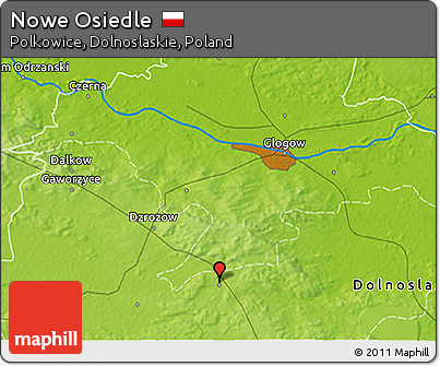 Physical 3D Map of Nowe Osiedle