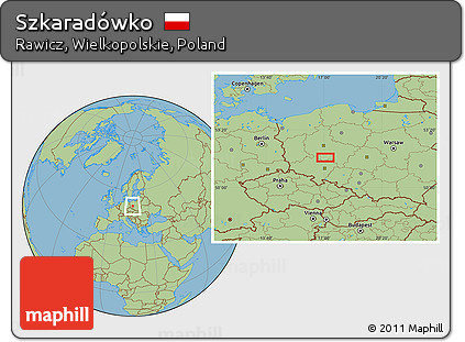 Savanna Style Location Map of Szkaradówko