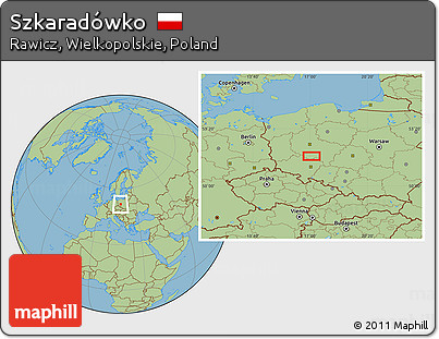 Savanna Style Location Map of Szkaradówko