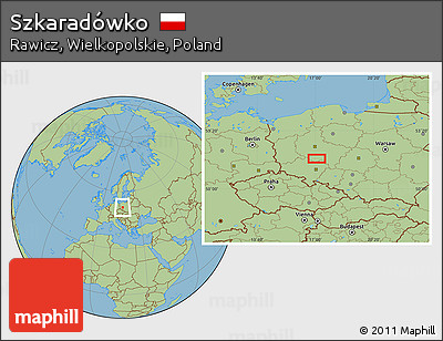 Savanna Style Location Map of Szkaradówko