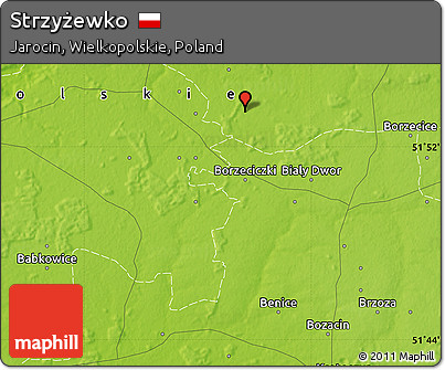 Physical Map of Strzyżewko