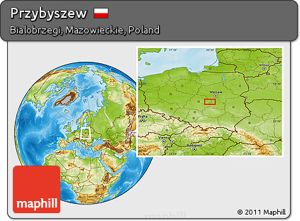 Physical Location Map of Przybyszew