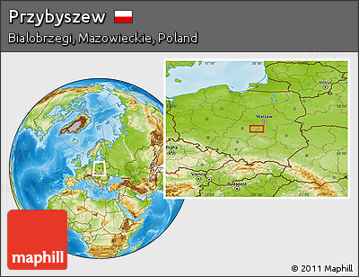 Physical Location Map of Przybyszew