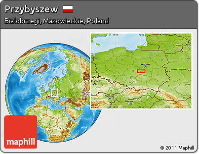 Physical Location Map of Przybyszew